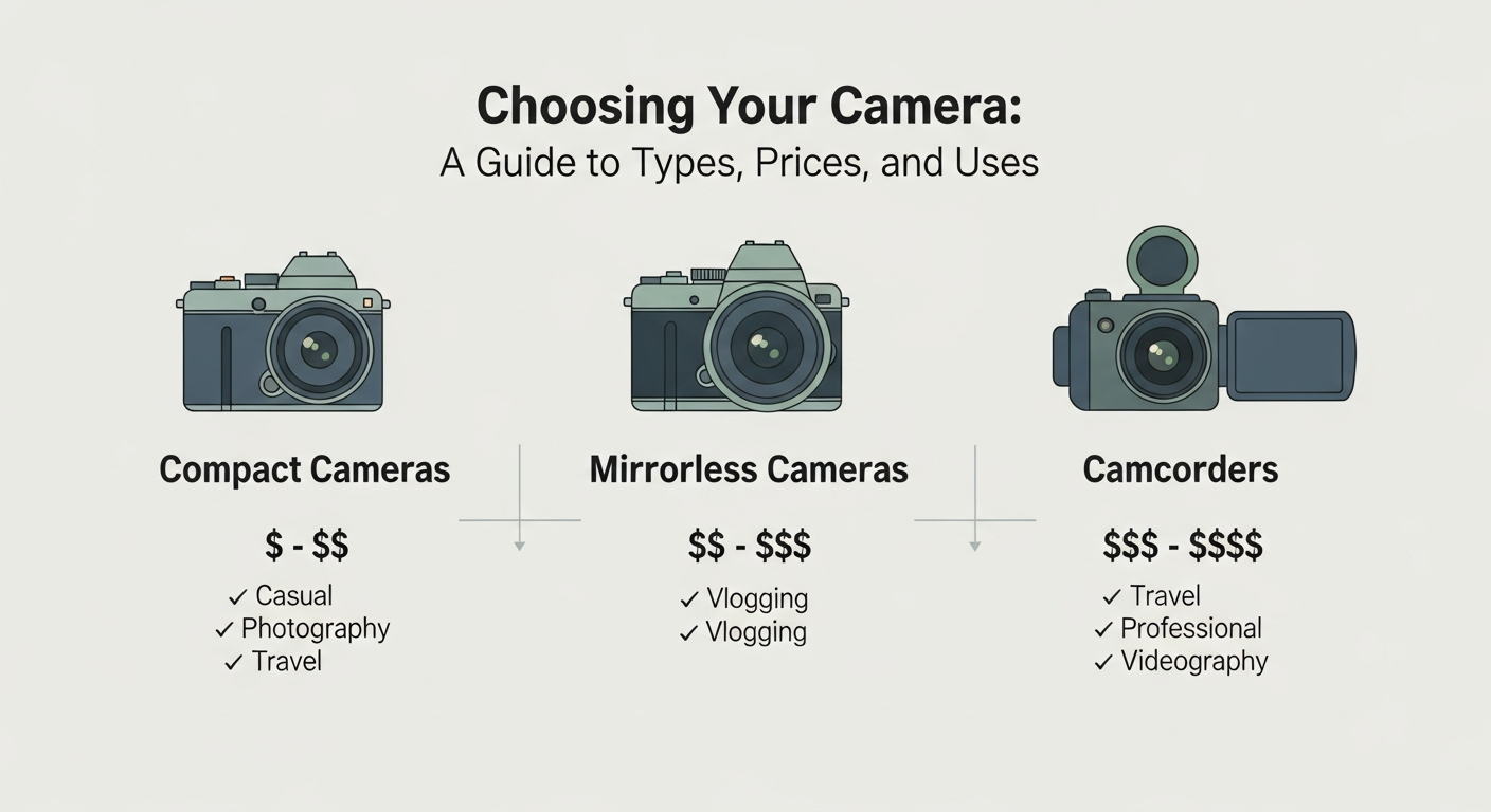 Comparativa de cámaras de video por tipo y presupuesto