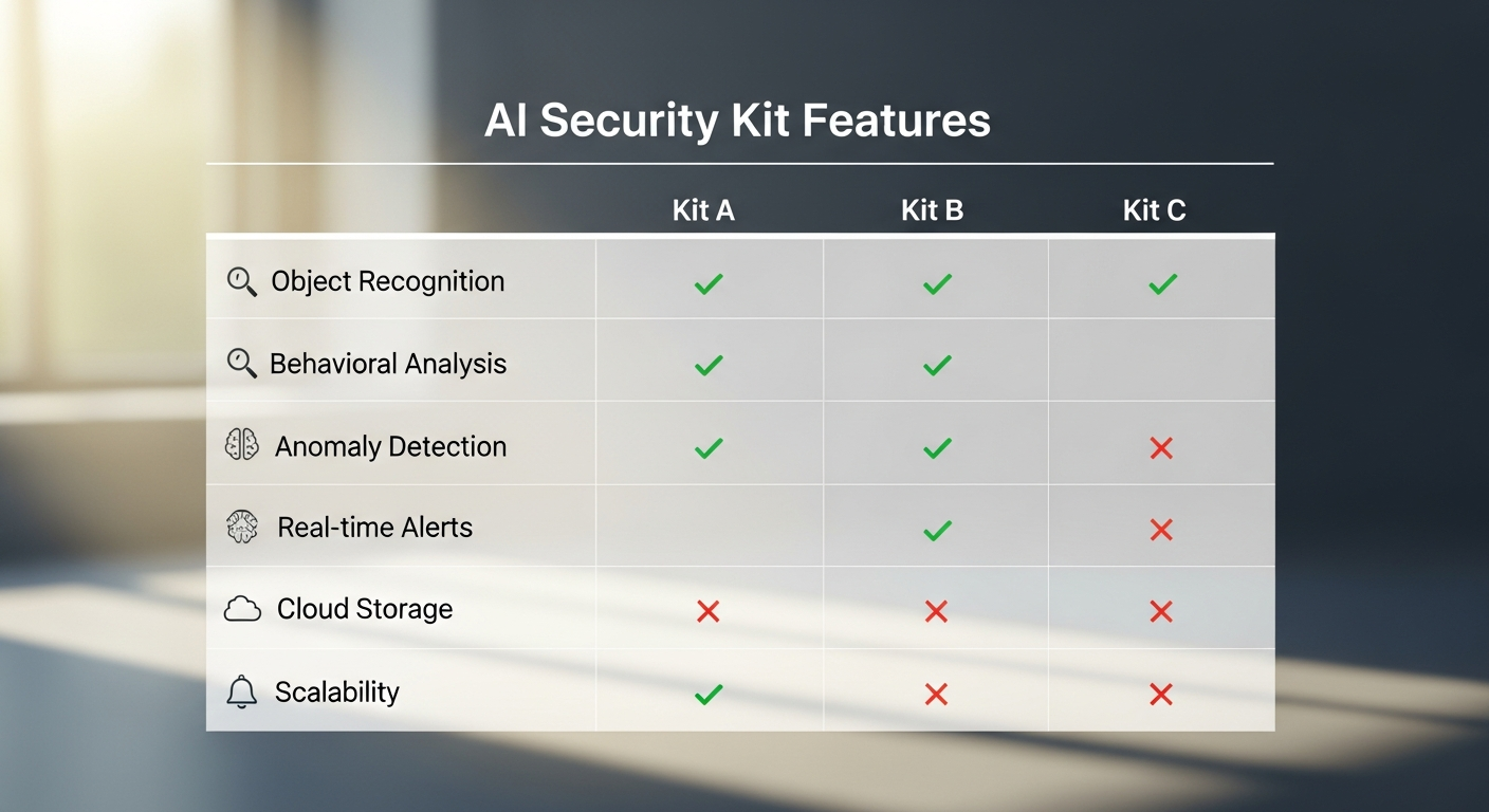 Comparación de kits de alarma con inteligencia artificial en tienda especializada