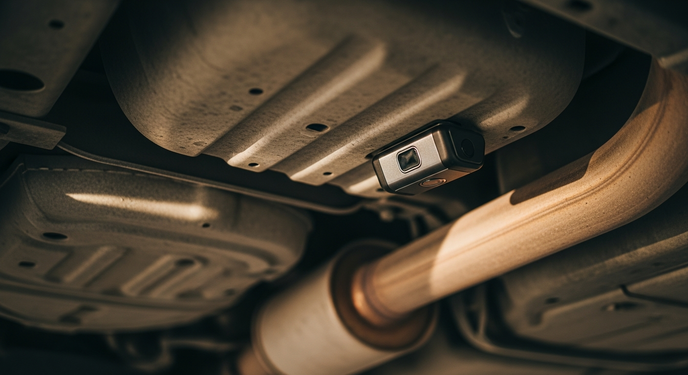 Localizador GPS instalado en vehículo para protección antirrobo