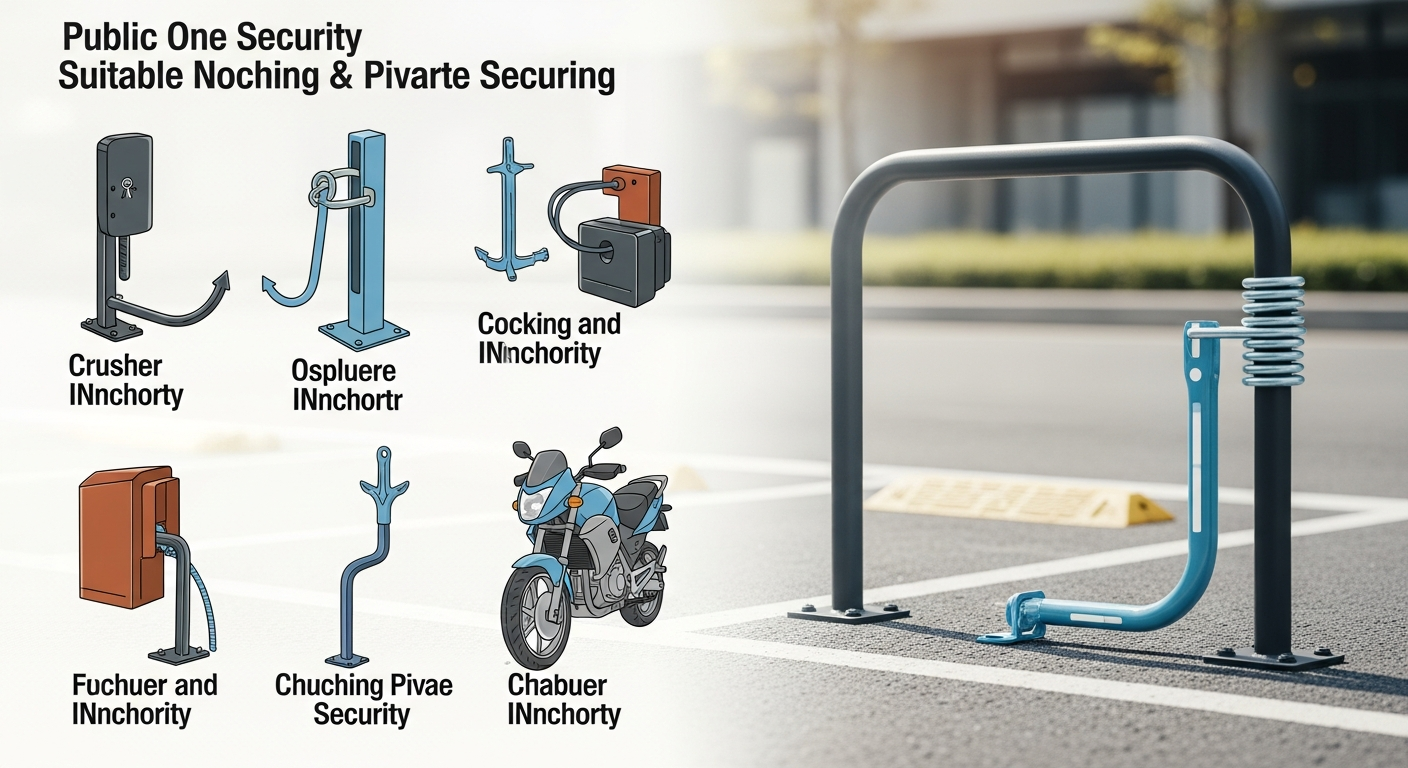 Técnicas de anclaje y seguridad para motos en diferentes tipos de parking