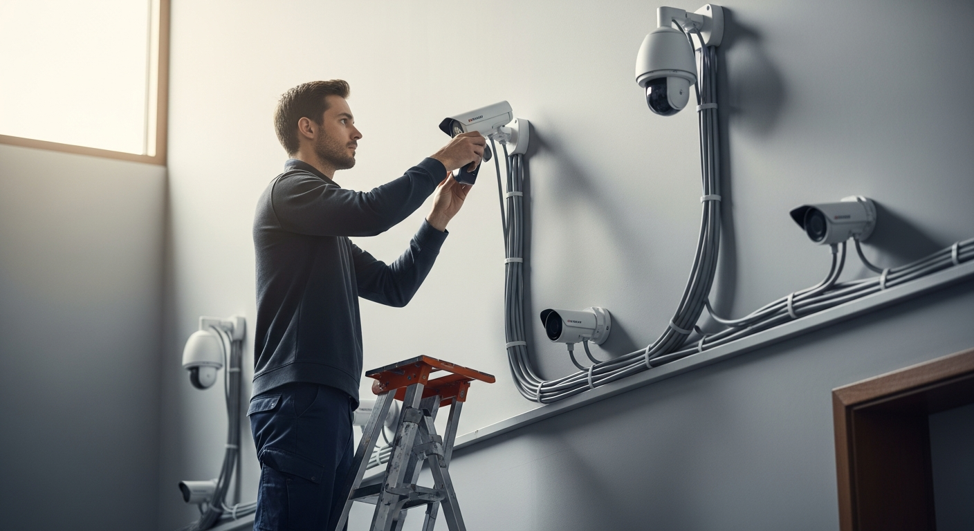 Instalación profesional de sistema Hikvision en negocio