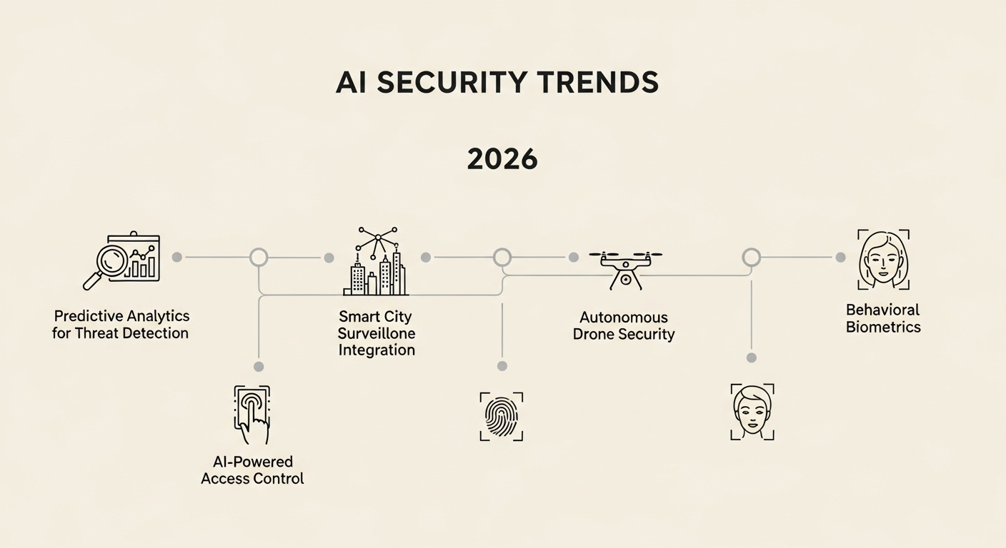 Infografía sobre tendencias en seguridad con IA para 2026