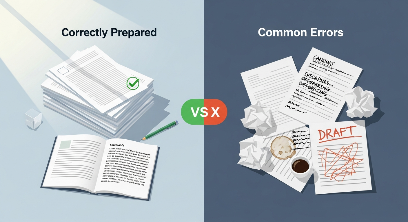Comparación entre documentación correcta e incorrecta para toma de huellas