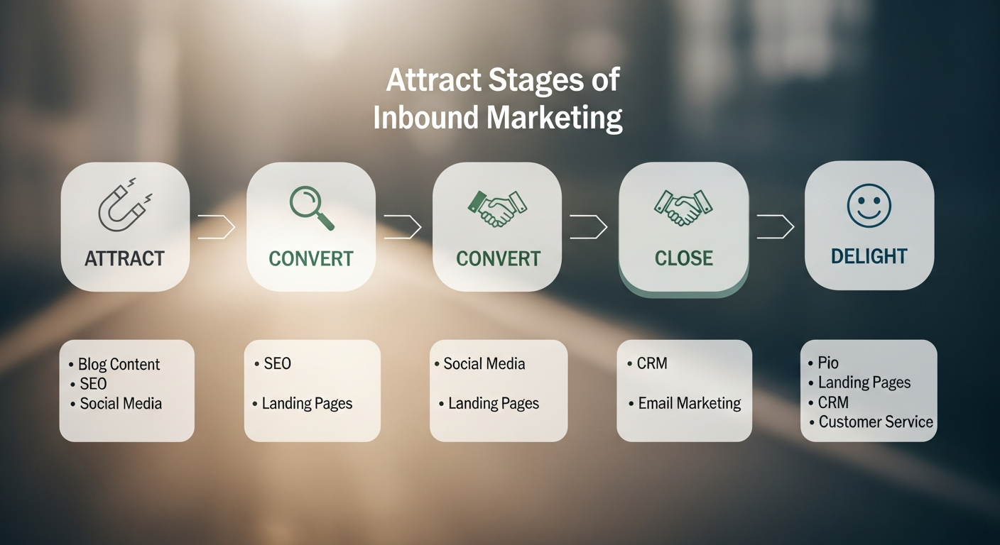 Fases inbound marketing atracción tráfico cualificado