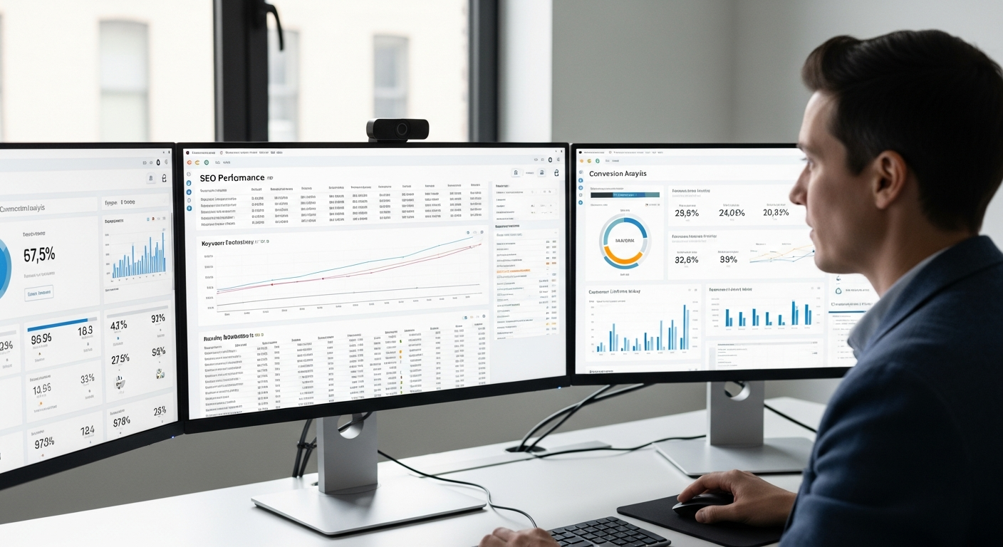 Consultor especializado analizando datos marketing digital