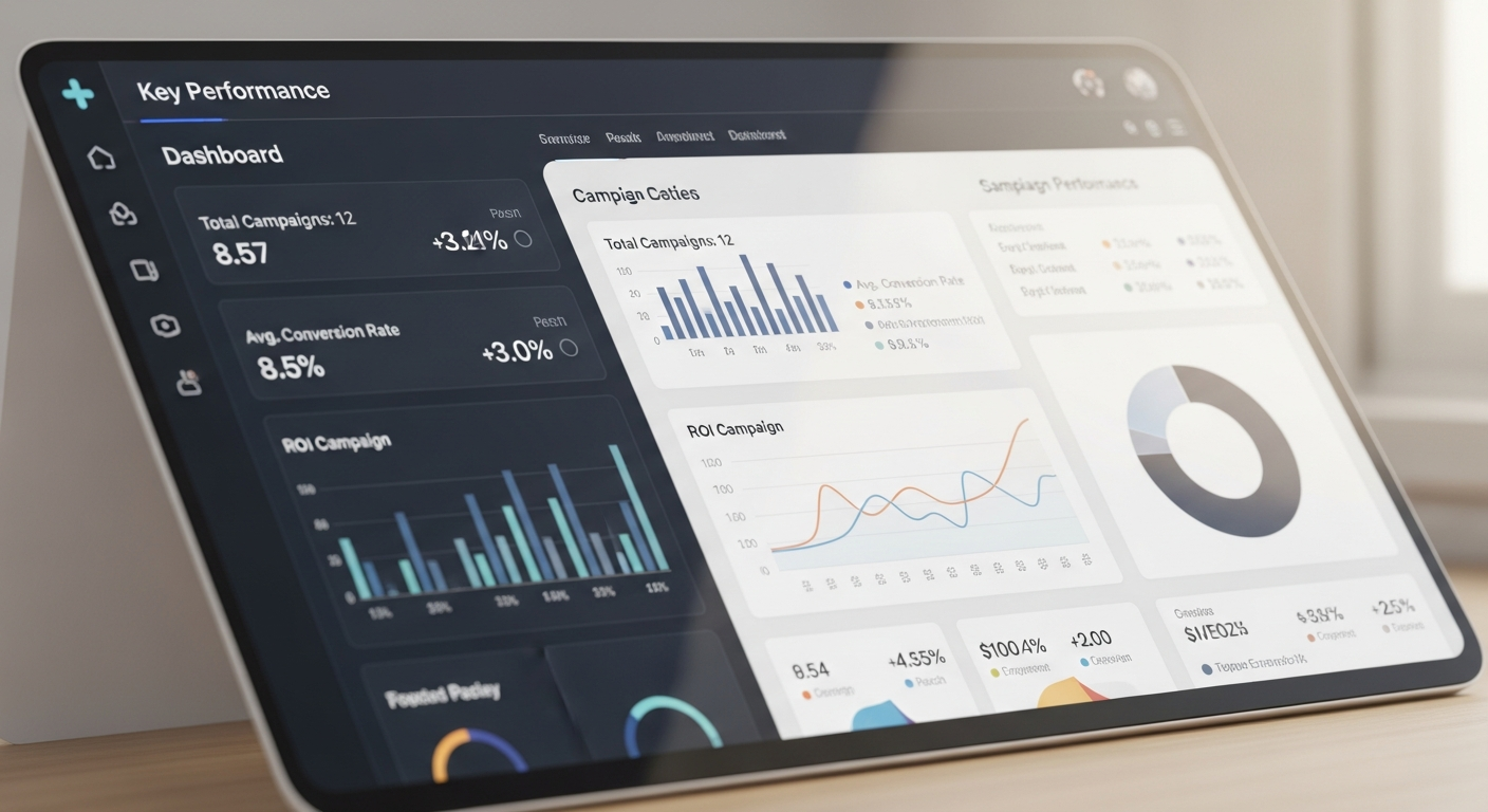 Dashboard de análisis y métricas para marketing online empresarial