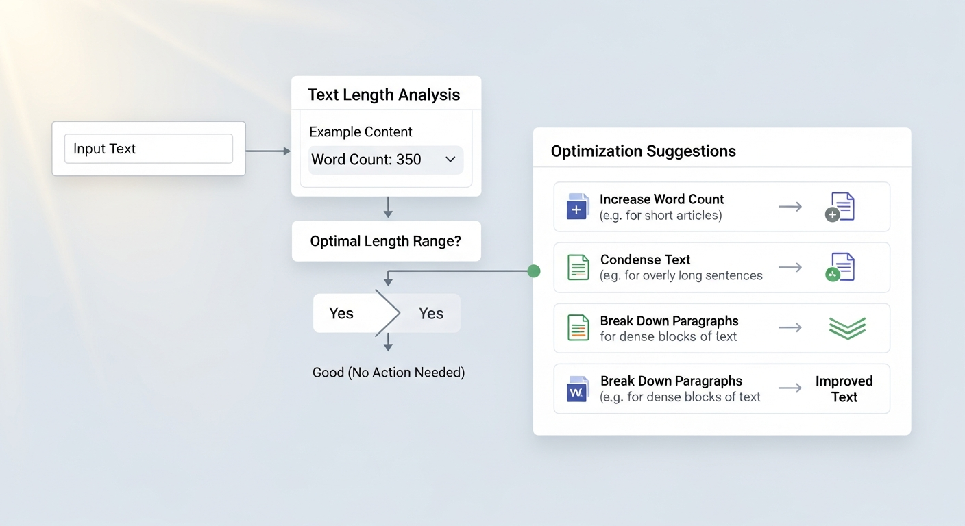 Análisis avanzado de texto con métricas de longitud y optimización SEO