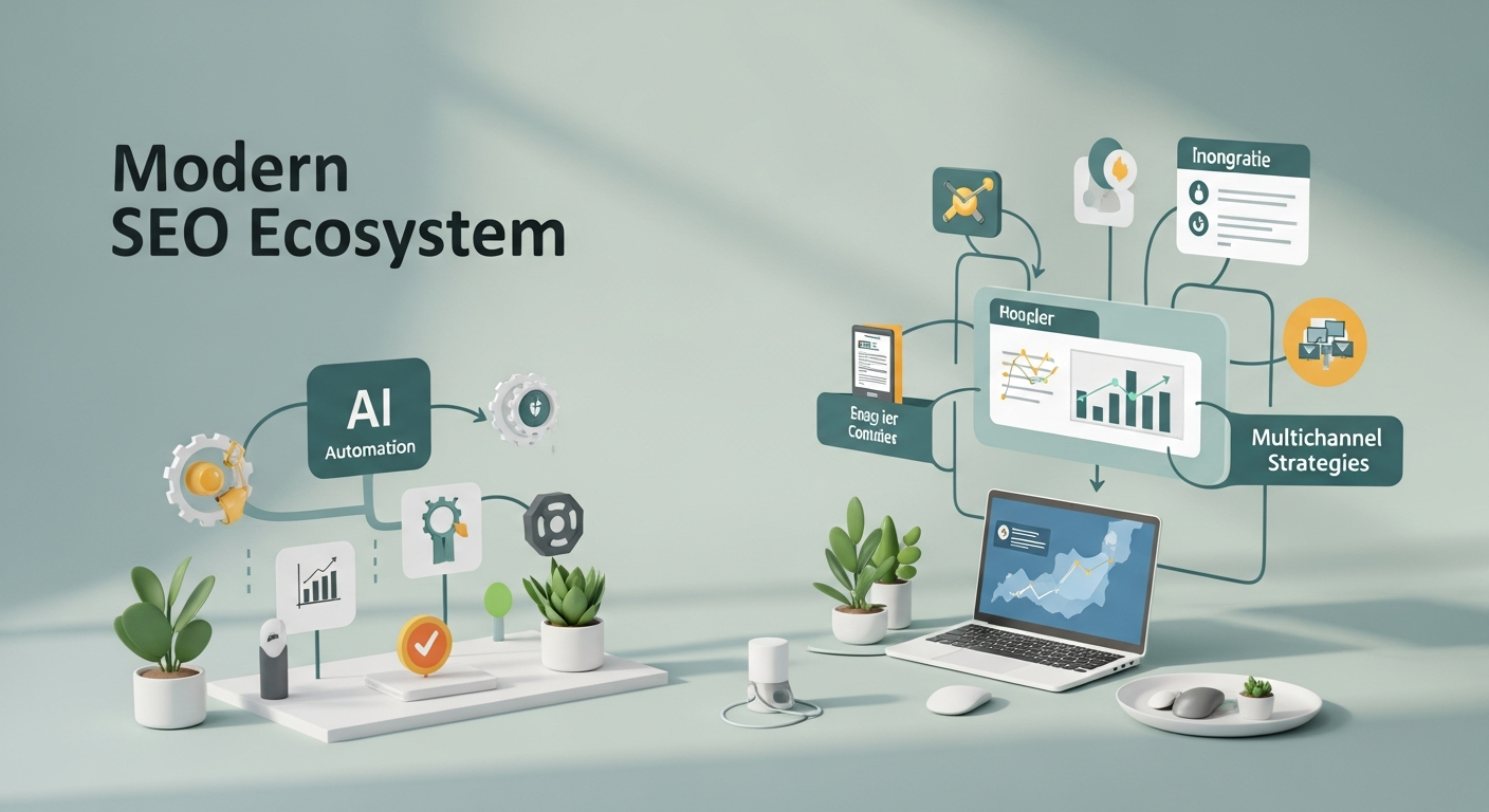 Estrategias SEO modernas con IA y automatización para negocios digitales